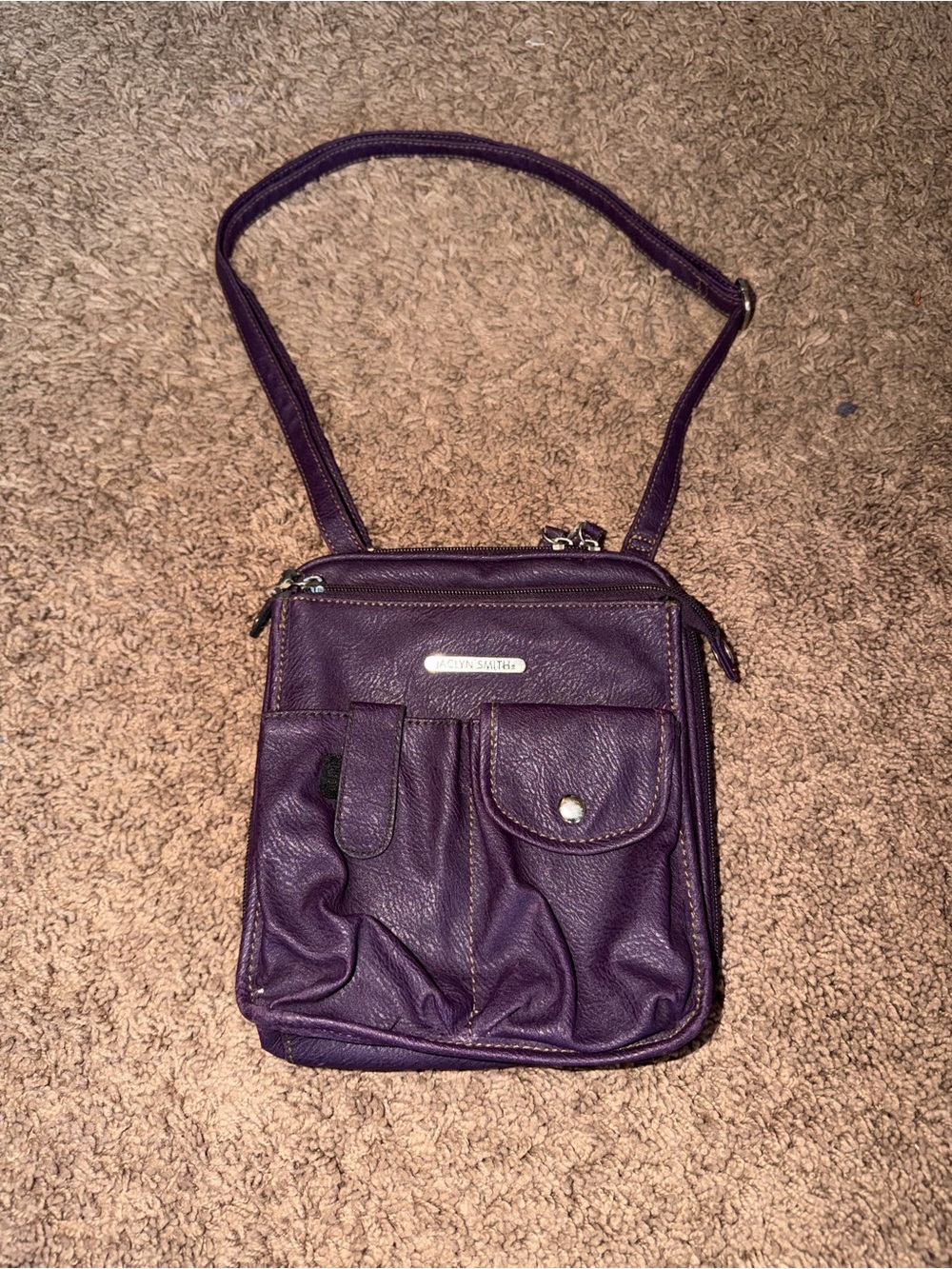 Jaclyn Smith Purple Crossbody Bag